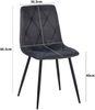 Albatros Esszimmerstuhl Dora mit Stoff Bezug stilvolles Vintage Design, belastbar mit 110Kg, Polsterstuhl - Moderner Küchenstuhl, Stuhl Esszimmer Bild 5