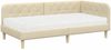 vidaXL Eckbettgestell Creme 100 x 200 cm Stoff 3394131 Bild 2