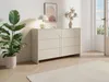 Vente-unique - NALYRA Kommode Holz, Platte Beige - B 40 cm x H 85 cm x L 138 cm Bild 1
