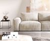 Big-Sofa Lanzo 230x95 cm Cord Beige mit Hocker Bild 5