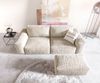 Big-Sofa Lanzo 230x95 cm Cord Beige mit Hocker Bild 4