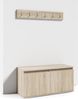Garderoben-Set BERLIN – Kleiderschrank mit Polsterplatten, Schuhschrank und Schrankaufsatz, für Flur und Eingangsbereich (Sonoma Eiche, Trinity 16), 225 x 40 x 220 cm Bild 4