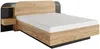 Vente-unique - JUVISIA Bett Holz, Platte SchwarzBeige - B 223 cm x H 95 cm x L 249 cm Bild 3