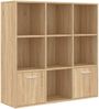 vidaXL Bücherregal Sonoma-Eiche 98 x 30 x 98 cm Spanplatte [801119] Bild 2