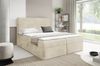 MEBLINI Boxspringbett mit Bettkasten - 160x200 - H4/Beige Cordstoff - TALIA - Gepolstert Doppelbett mit Matratze und Topper - Polsterbett mit Stauraum - Bett mit Kopfteil - Stauraumbett Bild 2