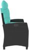 vidaXL Gartenbank Verstellbar mit Kissen Schwarz Poly Rattan 368234 Bild 4