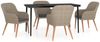 vidaXL 5-tlg. Garten-Essgruppe mit Kissen Braun 3099525 Bild 2