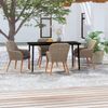 vidaXL 5-tlg. Garten-Essgruppe mit Kissen Braun 3099525 Bild 1