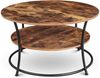 Couchtisch Lillie - Holzfarben / Metall - Ø 80cm Bild 2