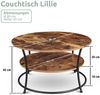 Couchtisch Lillie - Holzfarben / Metall - Ø 80cm Bild 4
