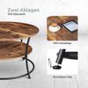 Couchtisch Lillie - Holzfarben / Metall - Ø 80cm Bild 3