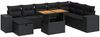 vidaXL 9-tlg. Garten-Sofagarnitur mit Kissen Schwarz Poly Rattan 3328098 Bild 2