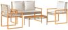 vidaXL 4-tlg. Garten-Lounge-Set mit Kissen Beige Poly Rattan 365859 Bild 2