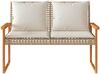 vidaXL 4-tlg. Garten-Lounge-Set mit Kissen Beige Poly Rattan 365859 Bild 5