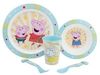 Peppa Pig Teller-Set –Mikrowellengeeignet 5-teiliges Kindergeschirr mit rutschfestem Boden Bild 5