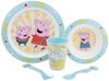 Peppa Pig Teller-Set –Mikrowellengeeignet 5-teiliges Kindergeschirr mit rutschfestem Boden Bild 4