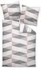 Janine Bettwäsche J.D. 87014 01 Rosa Taupe Grau Mako Satin 155 x 220 + 80 x 80 cm Bild 2