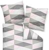 Janine Bettwäsche J.D. 87014 01 Rosa Taupe Grau Mako Satin 155 x 220 + 80 x 80 cm Bild 3