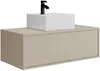 Vente-unique - TEANA Waschbeckenmöbel Holz, Platte Beige - B 47 cm x H 32 cm x L 94 cm Bild 3