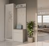 Selsey 'Duvio' Flurgarderobe mit Schrank und Spiegel, Greige, 100 cm Bild 3