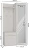 Selsey 'Duvio' Flurgarderobe mit Schrank und Spiegel, Greige, 100 cm Bild 5
