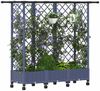 vidaXL Hochbeet mit Rankgitter und Dach Grau 164 x 40 x 127 cm PP 3423122 Bild 3