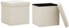 vidaXL Hocker mit Stauraum 2 Stk. Cremeweiß Leinenoptik 338773 Bild 2