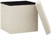 vidaXL Hocker mit Stauraum 2 Stk. Cremeweiß Leinenoptik 338773 Bild 5
