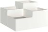 vidaXL Gartenblumentopf Weiß 80 x 80 x 48 cm Stahl 865842 Bild 2