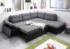 Ecksofa JAK Couch Schlafcouch Sofa Lederlook grau schwarz Ottomane rechts L-Form Bild 2