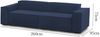Dmora 3-Sitzer festes Sofa Argo, lineares modulares Sofa, modernes Wohnzimmersofa aus Stoff, 100 % Made in Italy, 260 x 95 x 70 cm, Blau Bild 3