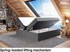 MEBLINI Boxspringbett LIONEL 180x220 cm mit Bettkasten - H3/Dunkelgrau Webstoff Polsterbett - Doppelbett mit Topper & Bonellfederkern-Matratze Bild 3