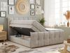 Boxspringbett KING DE LUX - 7-Zonen Matratze - PREMIUM-11-KING - 120x200cm - Beige Stoff - H4 Bild 2