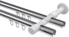 Innenlauf-Gardinenstangen-Set Prestige Mavell 240 cm (geteilt in 2 x 120 cm), 2-läufig, 20 mm Ø Chrom Bild 3