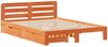 vidaXL Massivholzbett ohne Matratze Wachsbraun 140x190 cm Kiefernholz 3309874 Bild 3