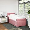 vidaXL Boxspringbett mit Matratze Rosa 80x200 cm Samt 3289895 Bild 4