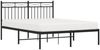 vidaXL Bettgestell mit Kopfteil, Metall, Schwarz, 135x190 cm Bild 3