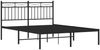 vidaXL Bettgestell mit Kopfteil, Metall, Schwarz, 135x190 cm Bild 4