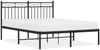 vidaXL Bettgestell mit Kopfteil, Metall, Schwarz, 135x190 cm Bild 2