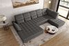 99rooms Toscana Wohnlandschaft Velours VOGUE Grau Links Bild 3