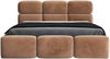 Polsterbett MAROKO 120x200 mit Matratze, Bettkasten und Lattenrost. Farbe: Tabak 3 Bild 3