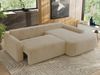 Ecksofa, L-förmiges, lose Kissen, DL-Schlaffunktion, (H 100 x T 187 x B 273 cm) - CUBO L - Plüsch Creme - rechte Seite Bild 4