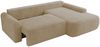 Ecksofa, L-förmiges, lose Kissen, DL-Schlaffunktion, (H 100 x T 187 x B 273 cm) - CUBO L - Plüsch Creme - rechte Seite Bild 5