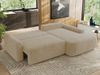 Ecksofa, L-förmiges, lose Kissen, DL-Schlaffunktion, (H 100 x T 187 x B 273 cm) - CUBO L - Plüsch Creme - rechte Seite Bild 3