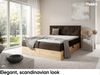 MEBLINI Boxspringbett LOFTY 12 140x200 cm mit Bettkasten – H4/Dunkelbraun Samt Polsterbett - Doppelbett mit Topper & Taschenfederkern-Matratze Bild 3
