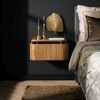 Nachttisch Vagula aus massivem Mangoholz, modernes Wellen-Design, Natur, mit Schublade Bild 2
