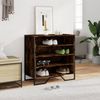 vidaXL Schuhregal Räuchereiche 80x38x78 cm Holzwerkstoff 848651 Bild 3