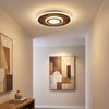 LED Deckenleuchte, Holzleuchte, schwarz, D 40 cm Bild 3