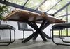 Baumtisch Sheesham 180x90x77 natur sandgestrahlt / Kreuzgestell anthrazit matt FREEFORM 5 Bild 3