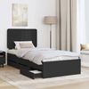 vidaXL Bettrahmen mit Schubladen Schwarz 90 x 190 cm Ingenieurs Holz 3412638 Bild 3
